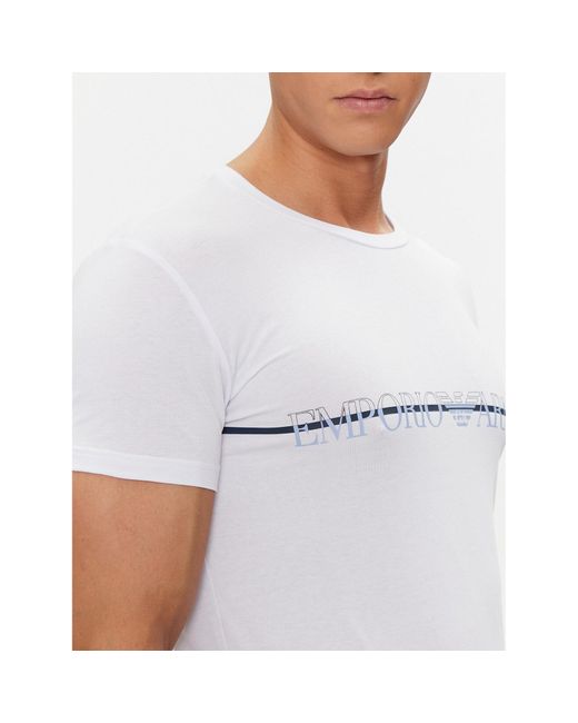 Emporio Armani T-Shirt 111035 4R729 00010 Weiß Slim Fit in White für Herren
