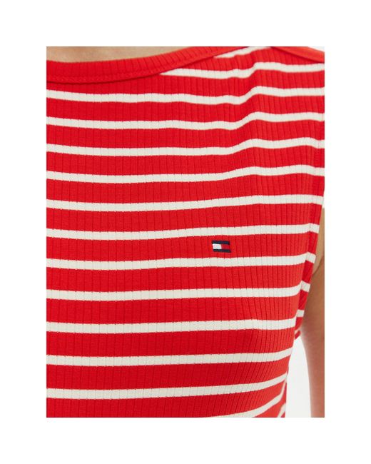 Tommy Hilfiger Red Kleid Für Den Alltag Ww0Ww49311 Slim Fit