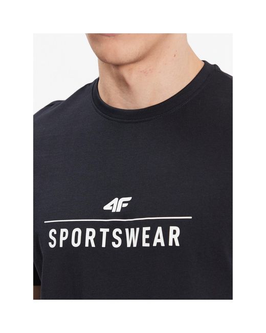 4F T-Shirt Ss23Ttshm539 Regular Fit in Black für Herren
