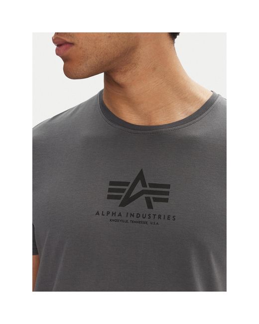 Alpha Industries T-Shirt Basic 118533 Regular Fit in Gray für Herren