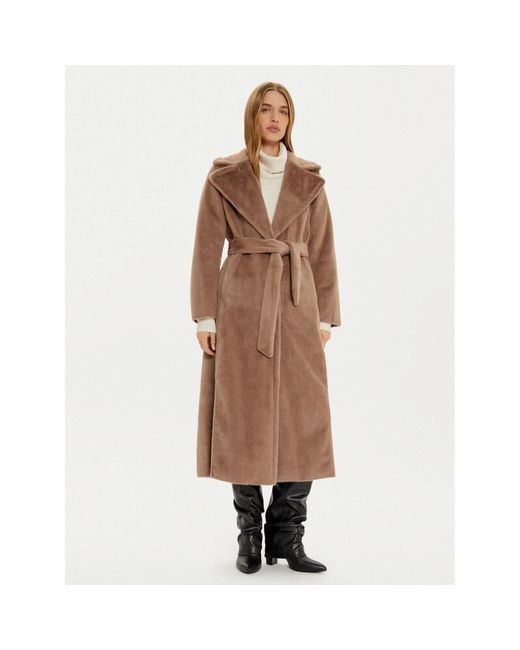 Guess Brown Pelzmantel Ada W4Bl02 Wghm0 Regular Fit