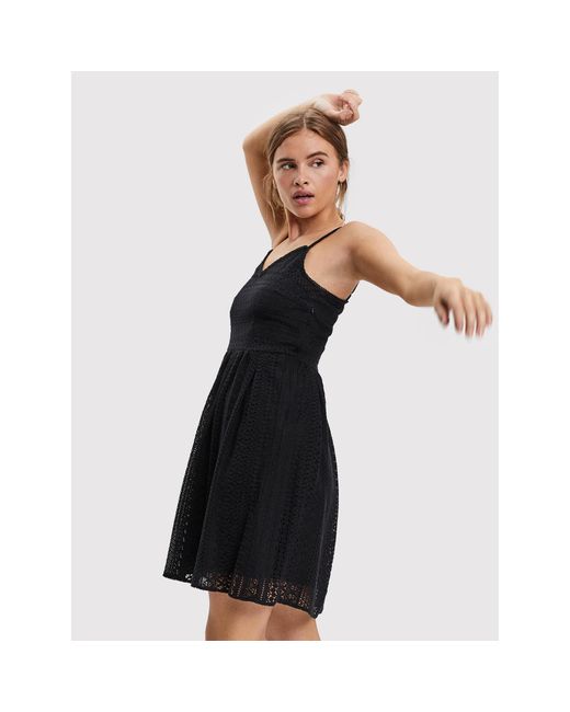 Vero Moda Black Sommerkleid Honey 10220925 Regular Fit