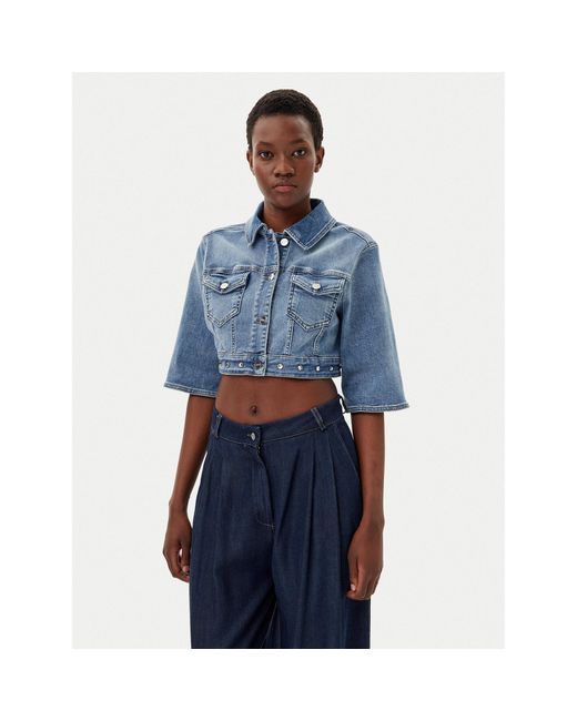 Liu Jo Blue Jeansjacke Ua5077 D4615 Regular Fit