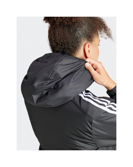 Adidas Black Übergangsjacke Essentials 3-Stripes In3288 Regular Fit