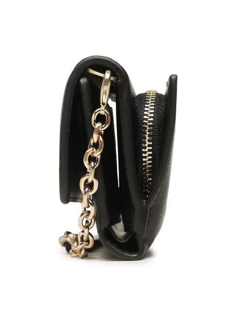 Calvin Klein Black Handtasche re-lock trifold sm w/strap k60k611010 bax