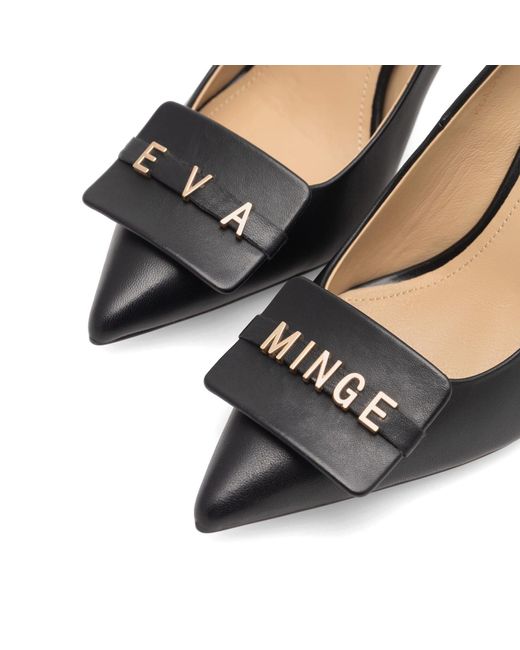 EVA MINGE Blue High heels konstanca-1013 black