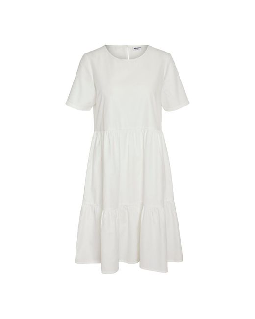Noisy May White Kleid Für Den Alltag Loone 27025216 Weiß Relaxed Fit