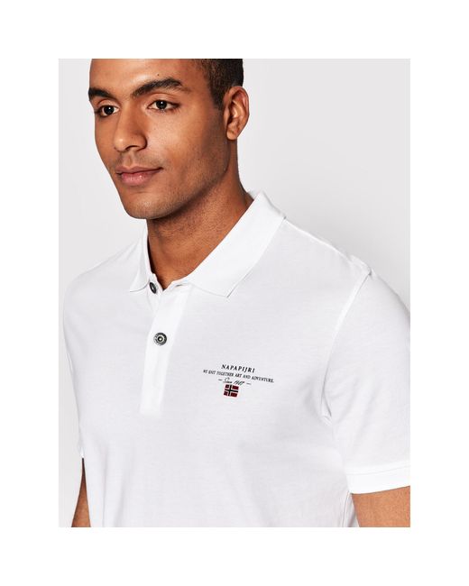 Napapijri Poloshirt Elbas Jersey Np0A4Gb4 Weiß Regular Fit in White für Herren