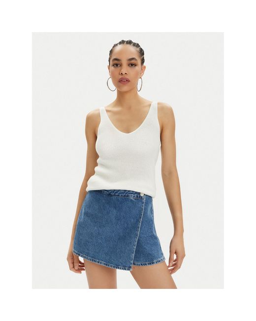 Vero Moda Blue Top New Lex Sun 10281877 Weiß Regular Fit