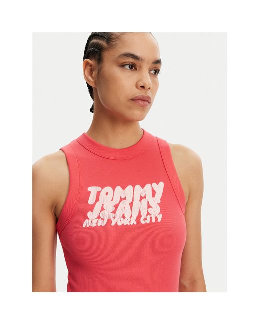 Tommy Hilfiger Red Kleid Für Den Alltag Bubble Dw0Dw21351 Slim Fit