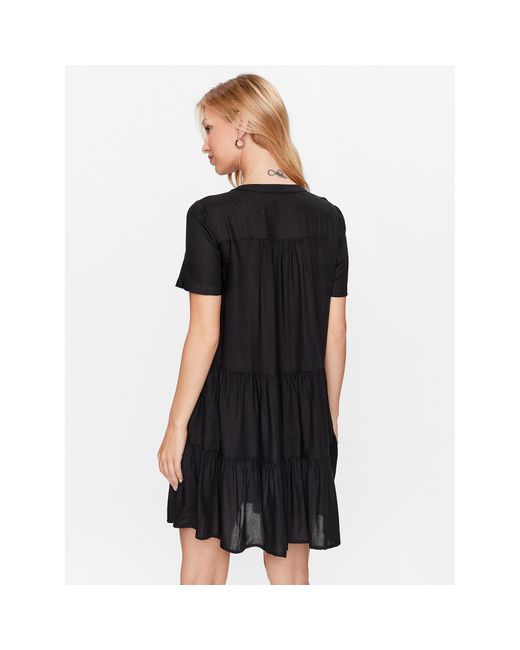 Vero Moda Black Kleid Für Den Alltag Bumpy 10286520 Regular Fit