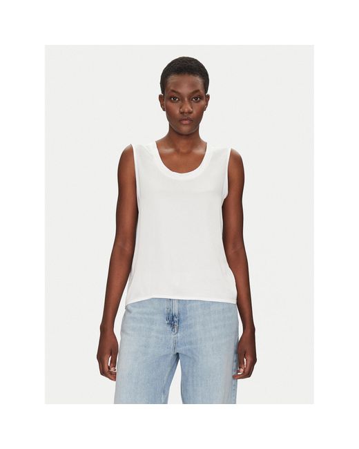 ViCOLO White Bluse Td0006 Relaxed Fit