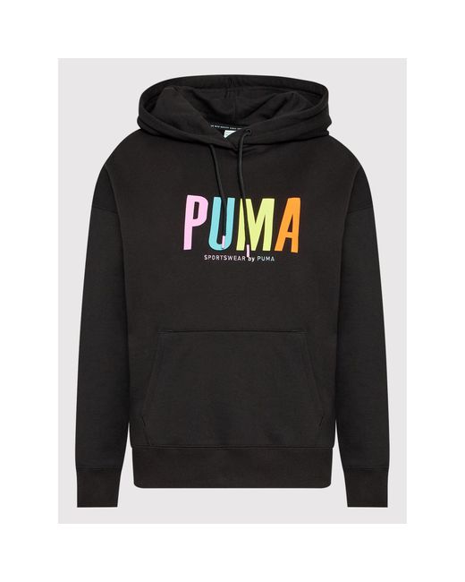 PUMA Black Sweatshirt Swxp Graphic 533564 Regular Fit