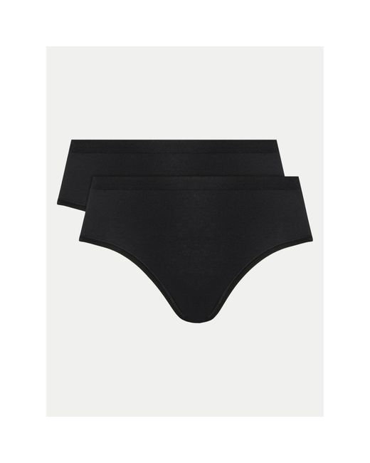 Triumph Black 2Er-Set Klassische Damenslips Mit Hoher Taille Sense Of Cotton 10225046