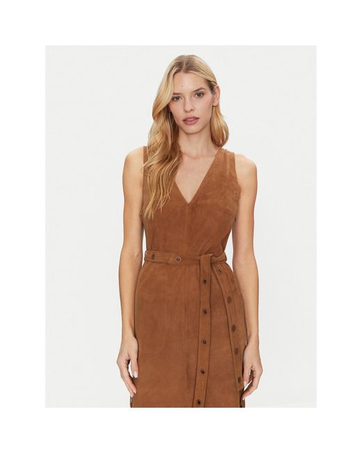 Munthe Brown Lederkleid Filom 251132025116 Regular Fit