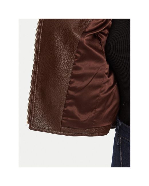 Guess Brown Jacke Aus Kunstleder W5Yl19 Whds0 Regular Fit