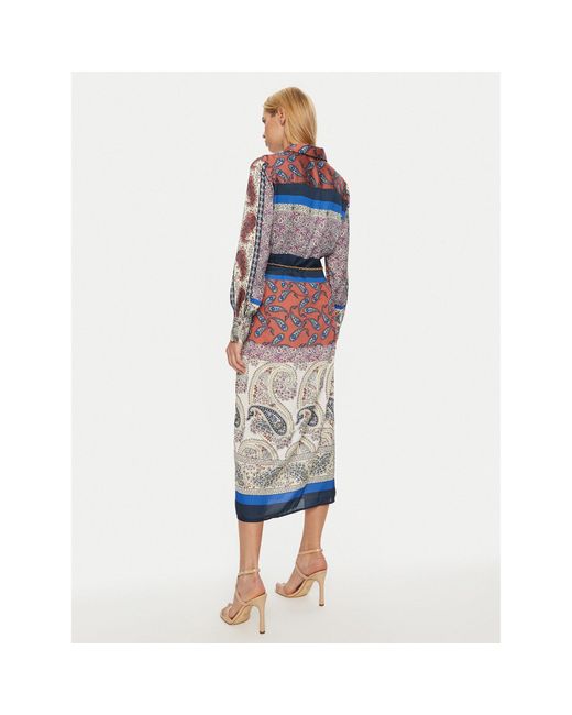 Guess Multicolor Hemdkleid Floriane W4Bk90 Wfqm2 Regular Fit