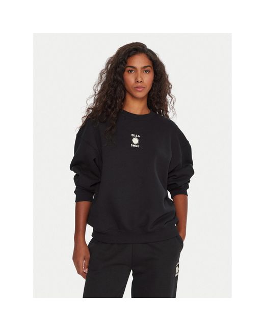 Billabong Black Sweatshirt So Sunny Ebjft00155 Oversize