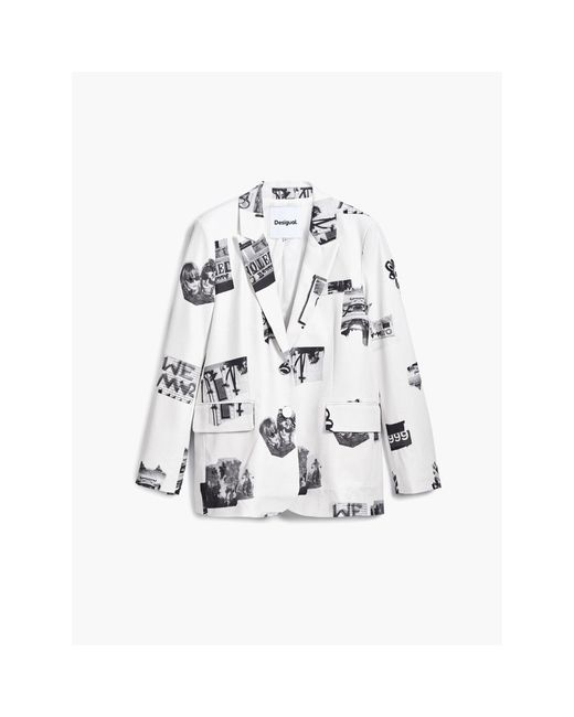 Desigual Blue Sakko 25Swew15 Regular Fit