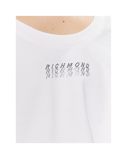John Richmond White Sweatshirt Uwp23045Fe Weiß Modern Fit