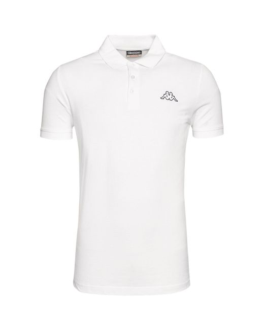 Kappa Polohemd 303173 Weiß Regular Fit in White für Herren