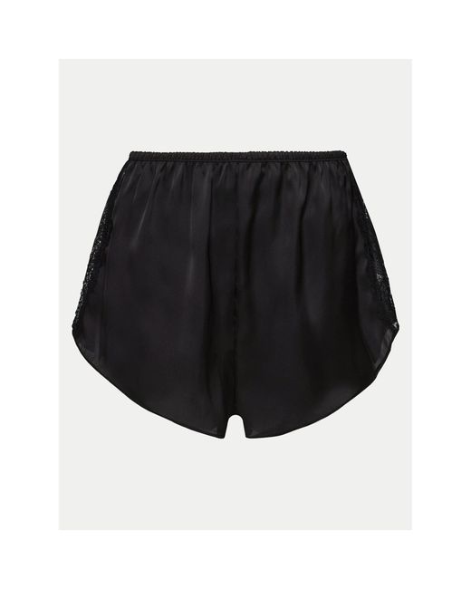 Hunkemöller Black Pyjamashorts Satin 205068 Regular Fit