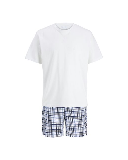 Jack & Jones Pyjama Max 12277165 Standard Fit in White für Herren
