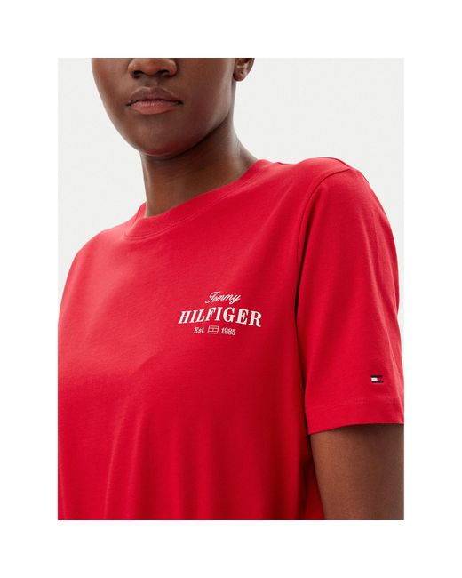 Tommy Hilfiger Red Kleid Für Den Alltag Ww0Ww45529 Regular Fit