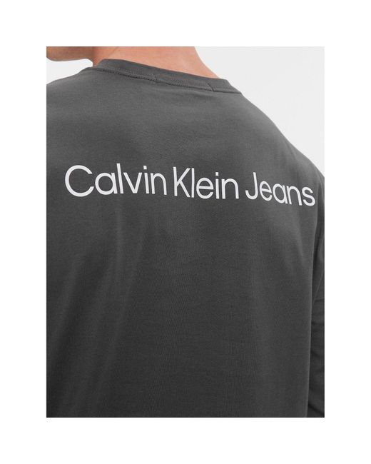 Calvin Klein Longsleeve Institutional J30J324654 Regular Fit in Gray für Herren