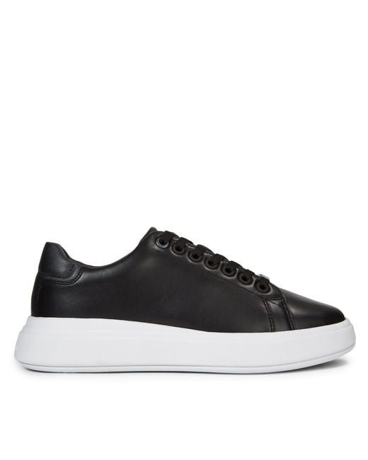 Calvin Klein Black Sneakers Raised Cupsole Lace Up Hw0Hw01668