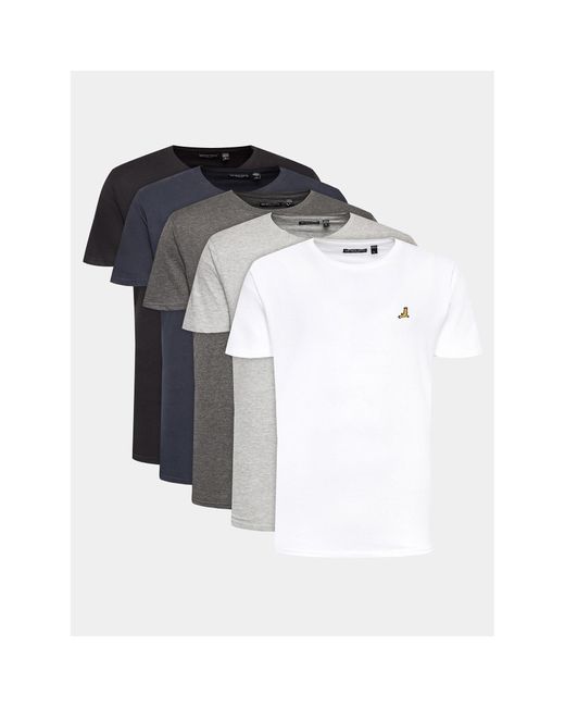 Brave Soul 5Er-Set T-Shirts Mts-149Russell Regular Fit in Black für Herren