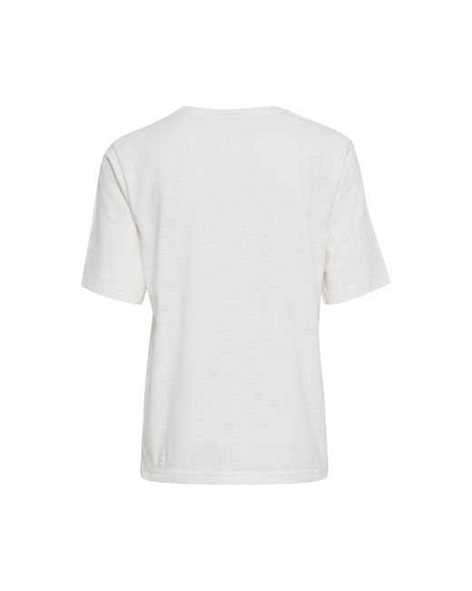 Ichi White T-Shirt 20118311 Weiß Regular Fit