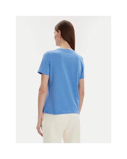 Tommy Hilfiger Blue T-Shirt Logo Ww0Ww40276 Regular Fit