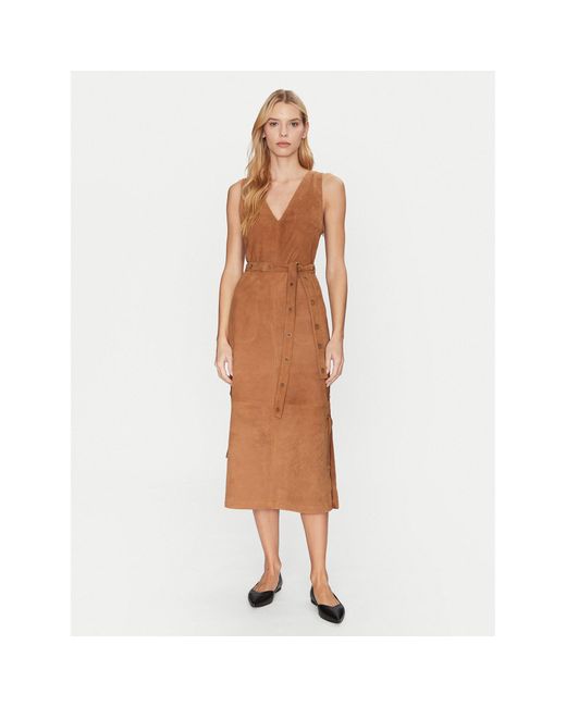 Munthe Brown Lederkleid Filom 251132025116 Regular Fit