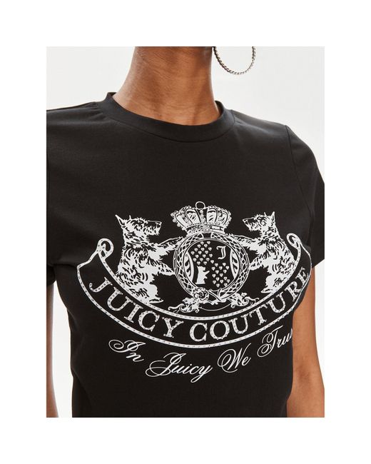 Juicy Couture Black T-Shirt Enzo Dog Jcbct224816 Slim Fit