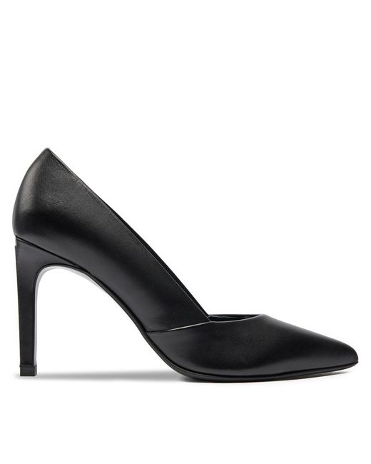 Calvin Klein Black High Heels Heel Pump 90 Leather Hw0Hw01928