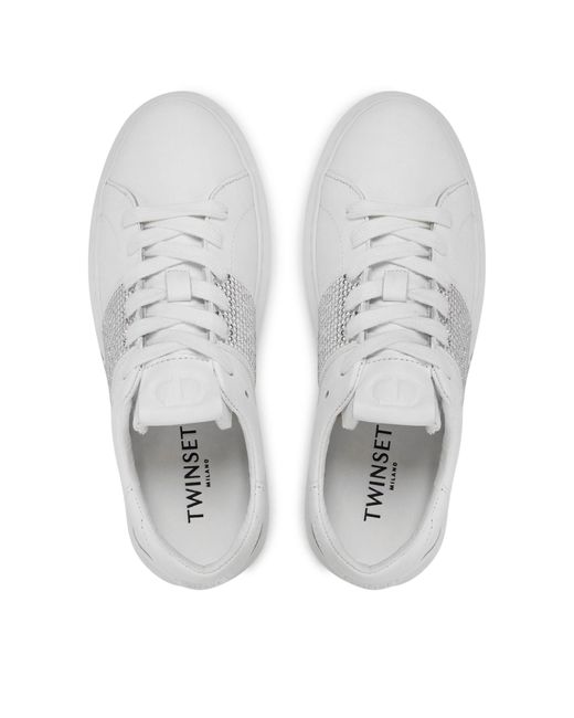 Twin Set White Sneakers 241Tcp016 Weiß