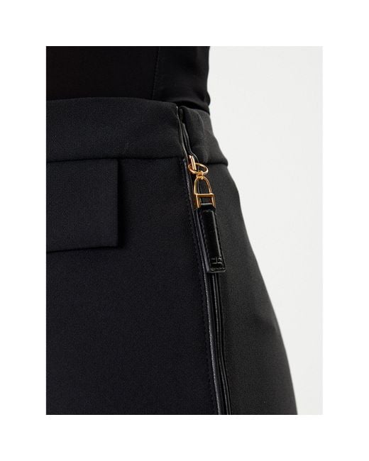 Elisabetta Franchi Black Stoffhose Pa-120-56E2-V340 Regular Fit