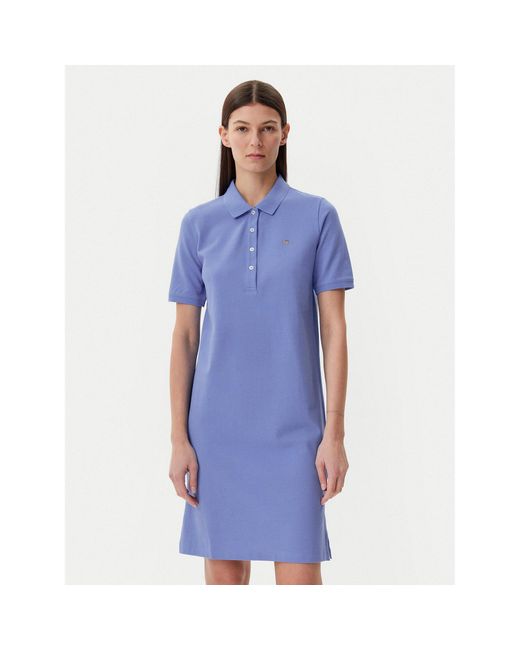 Gant Blue Kleid Für Den Alltag Shield 4201529 Regular Fit