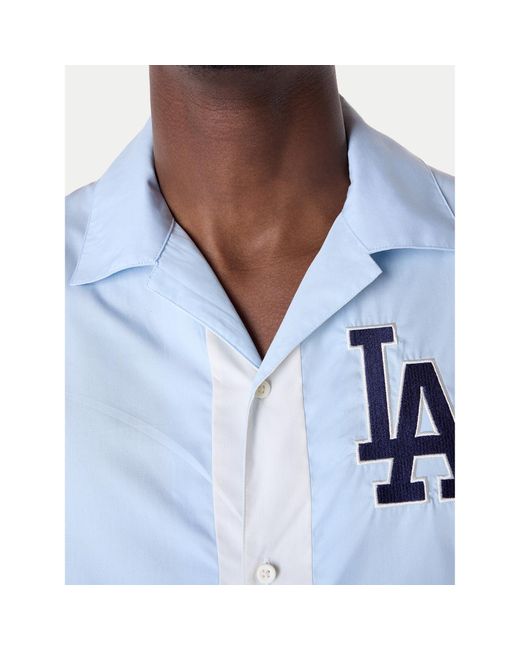 KTZ Hemd La Dodgers Stripe Revere 60596335 Regular Fit in White für Herren