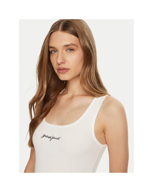 Guess White Top W5Rp48 Ka0H1 Regular Fit