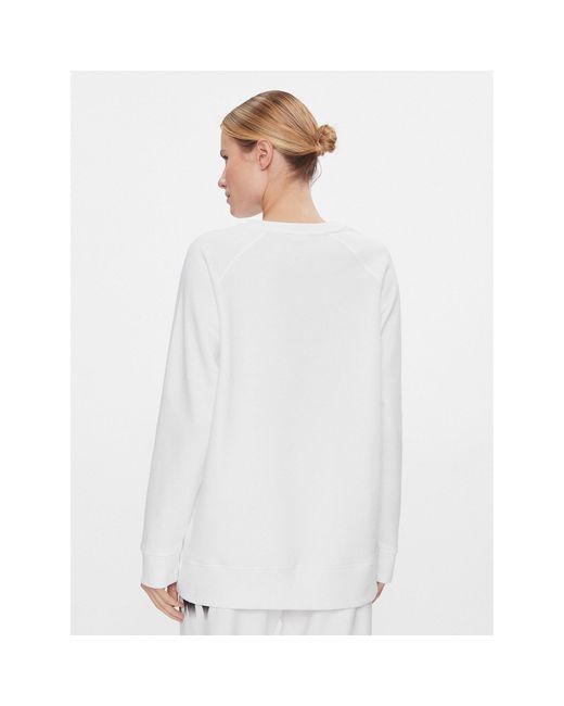 DKNY White Sweatshirt Dp3T9623 Weiß Relaxed Fit