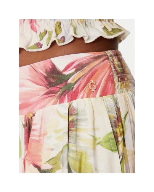 Guess Pink Faltenrock W5Gd64 Wh4S2 Regular Fit