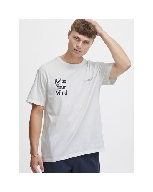 Solid T-Shirt 21107874 Weiß Relaxed Fit in White für Herren