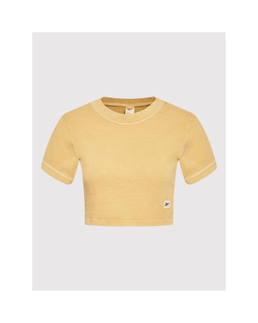 Reebok Yellow T-Shirt Natural Dye Hk4969 Slim Fit