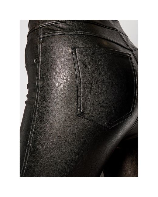 Spanx Black Lederhose Leather-Like Ankle 20282R Skinny Fit