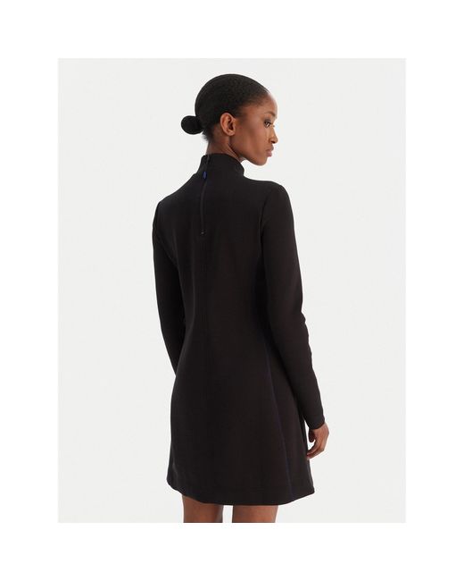 Calvin Klein Black Kleid Für Den Alltag Ls Scuba Fit And Flare Lv044D222G Regular Fit