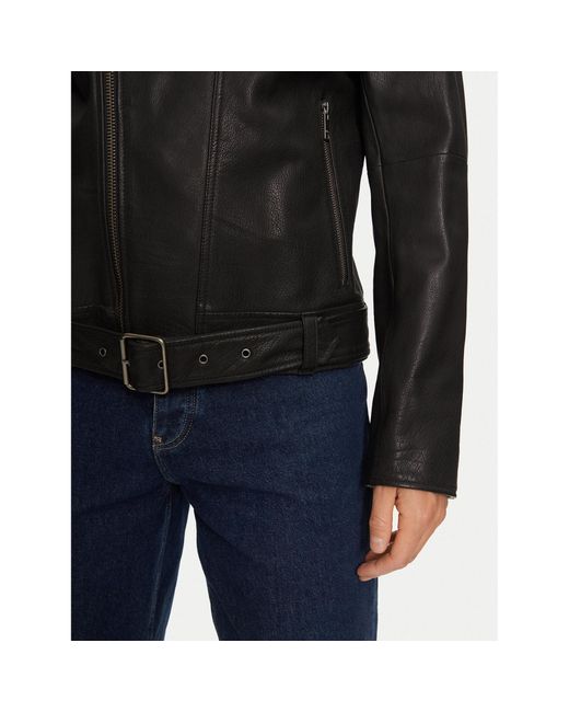 HUGO Lederjacke Lowis-5 50521018 Regular Fit in Black für Herren