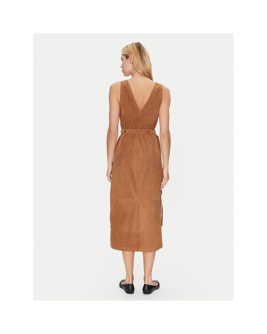 Munthe Brown Lederkleid Filom 251132025116 Regular Fit