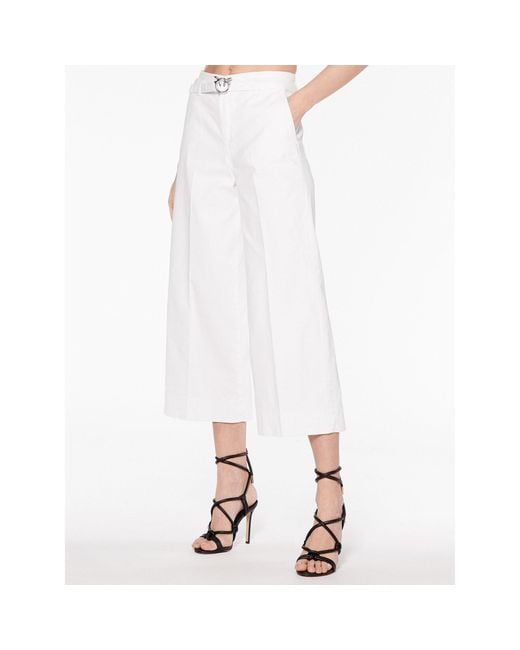 Pinko White Jeans Peggy 100168 A0G7 Weiß Flare Fit